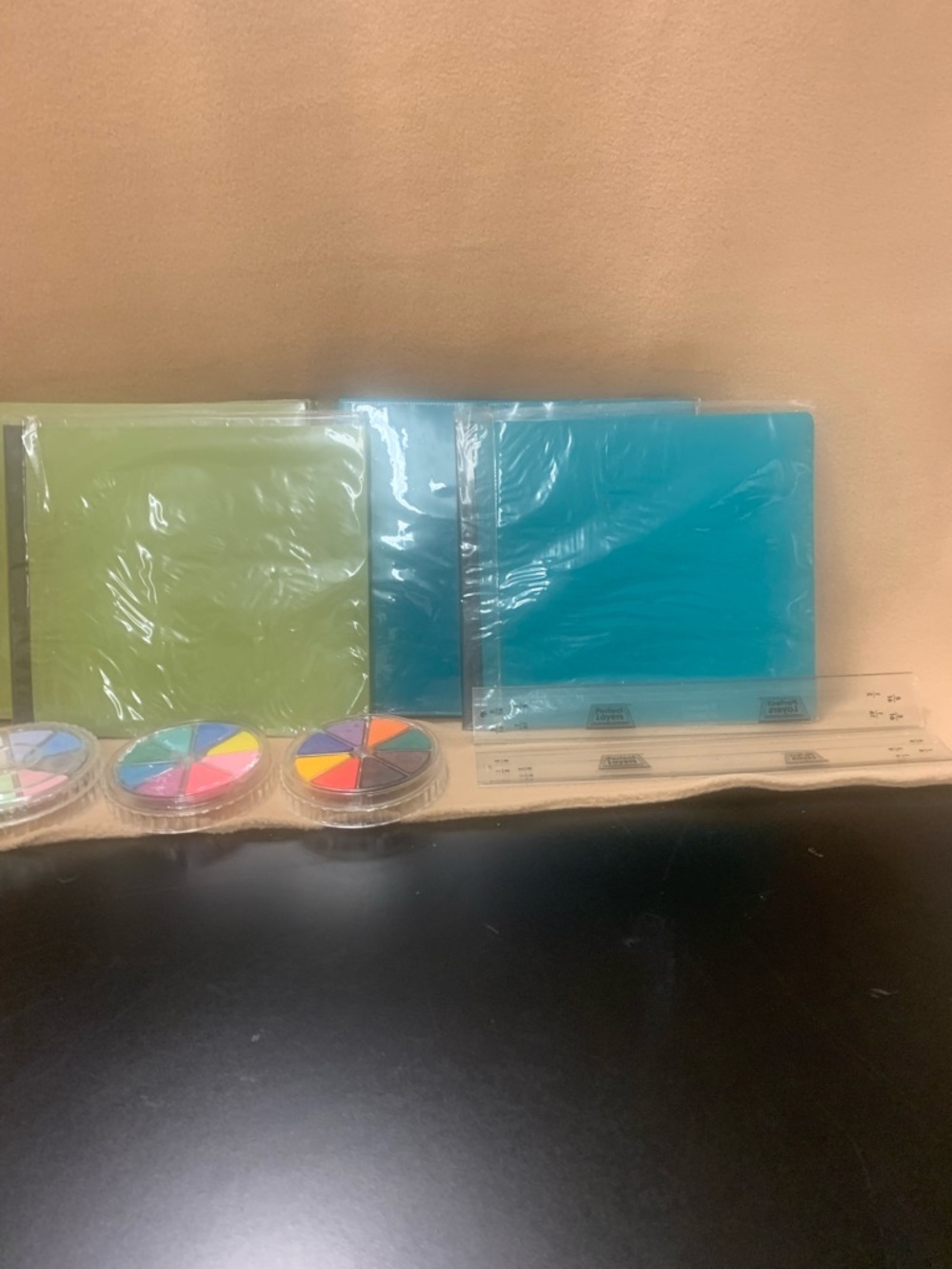 Aqua and Lime four scrapbooks